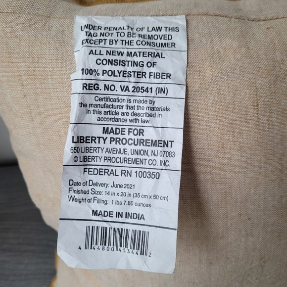 Studio 3B Chambray Oblong Throw Pillow / Dec Pillow/ Golden Yellow - Picture 4 of 4